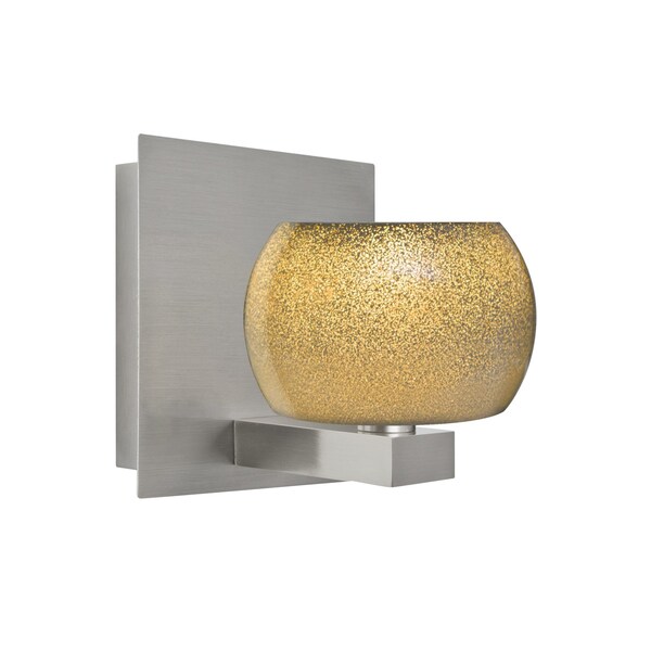 Besa Lighting Keno Vanity, Gold Sand, Satin Nickel Finish, 1x3W LED 1WF-KENOGD-LED-SN - main